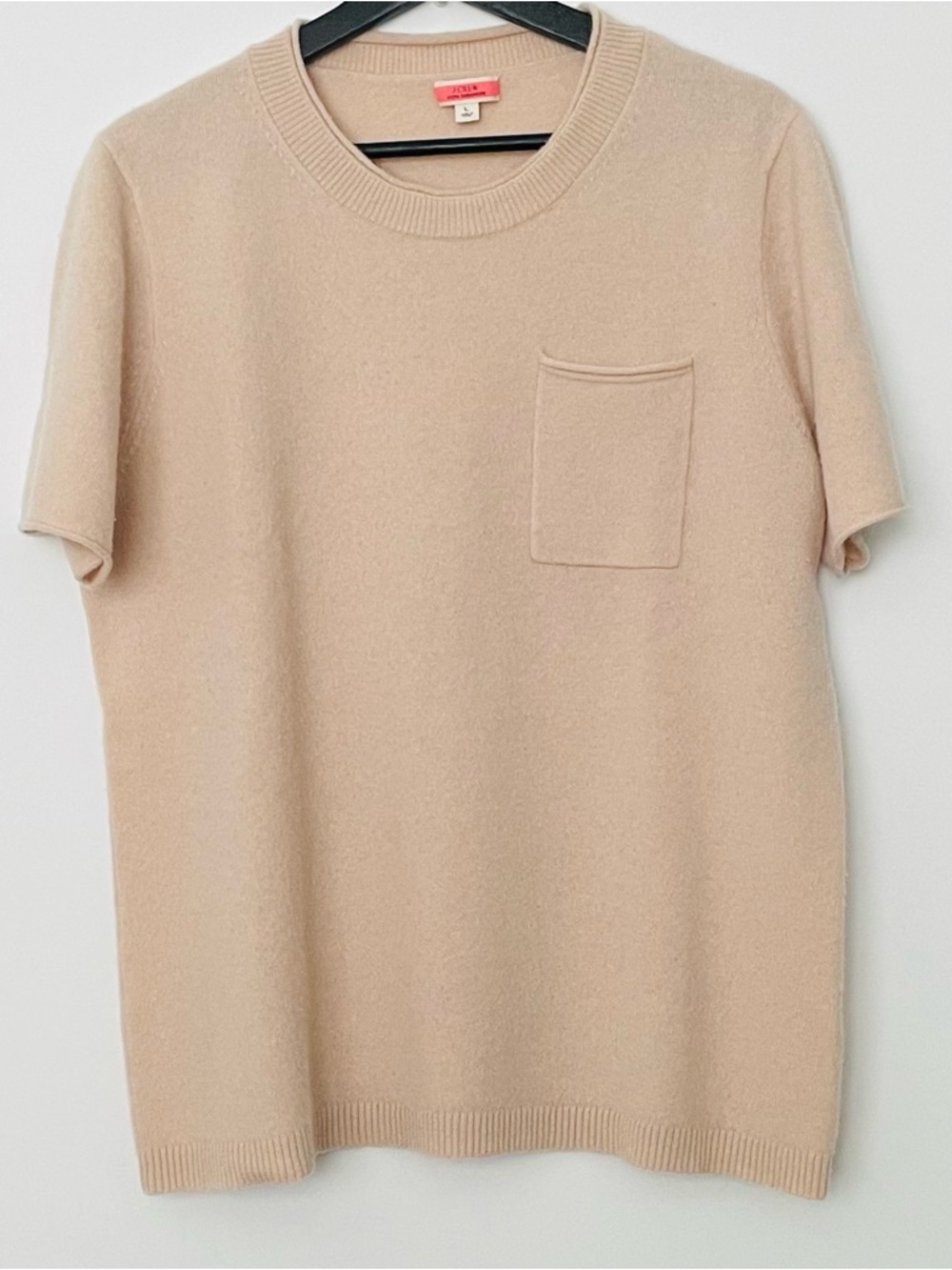 J. Crew Cream Cashmere Short Sleeve Sweater